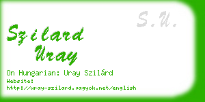 szilard uray business card